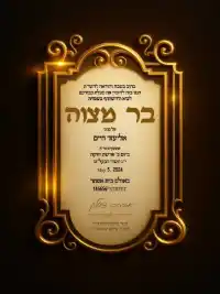 Modern Plain - Bar Mitzvah invitation