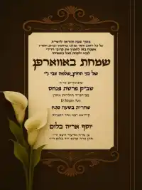 חתונה מעוצבת - Bavorfn invitation