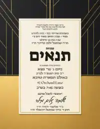 Tenaim Modern Black & Gold - Tenaim invitation