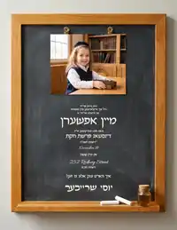 Cheder Slate - Upsherin invitation