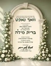 Marble Arch Sage & White Roses - Vachnacht U Bris invitation