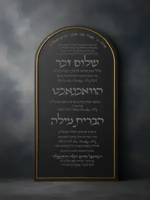 שלום זכר וואך נאכט ברית - Shalom Zachor Vachnacht U Bris invitation