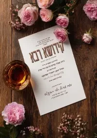 קידוש רבה - Kiddush invitation