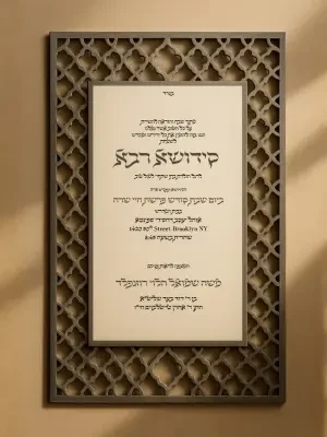 קידוש 18 - Kiddush invitation