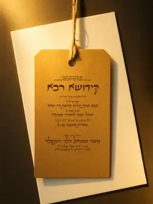 קידוש 23 - Kiddush invitation