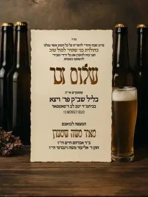 שלום זכר - Shalom Zachor invitation