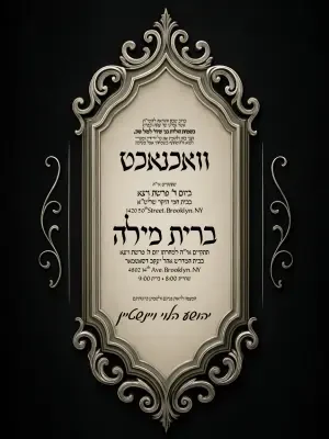 18 וואך נאכט ברית - Vachnacht U Bris invitation