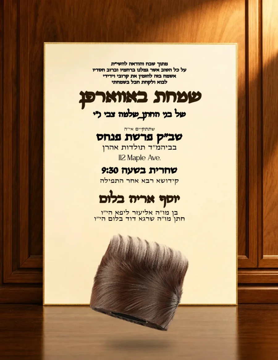 Shtreimel & Leather Box - Bavorfn invitation