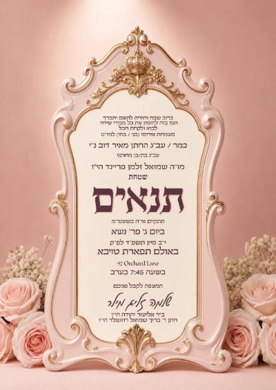 תנאים - Tenaim invitation