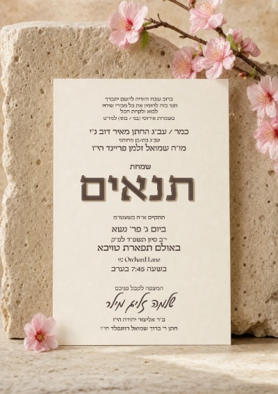 תנאים - Tenaim invitation