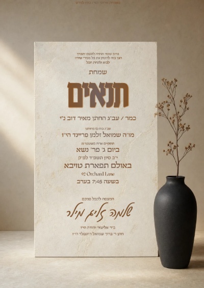 תנאים - Tenaim invitation