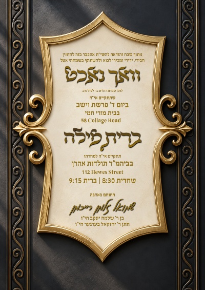 Midnight Vachnacht Stars - Vachnacht U Bris invitation